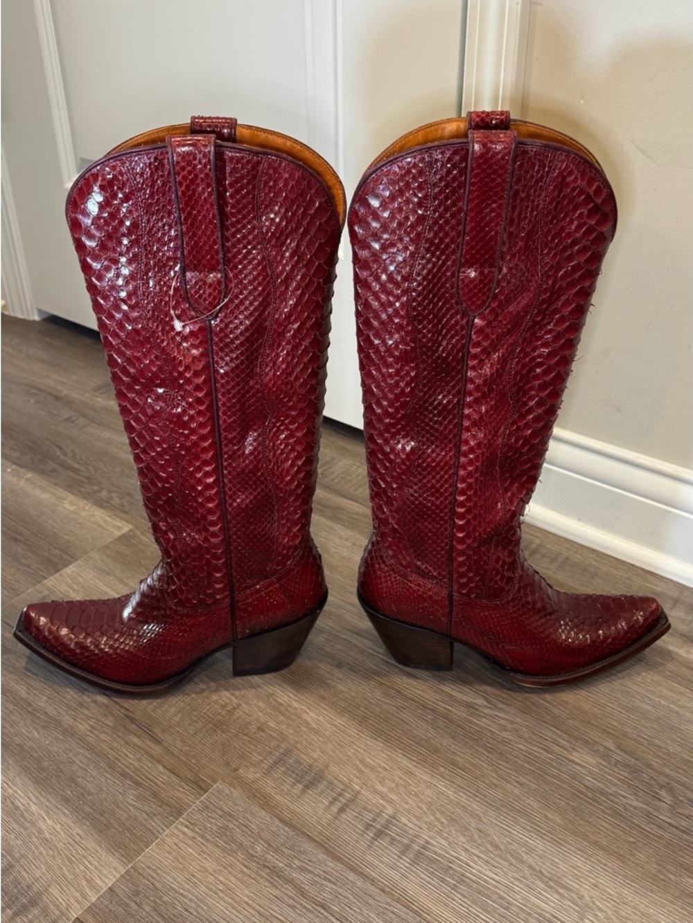 Ariat Sterling Emery StretchFit Western Spicy Red Python Boots - Picture 11 of 16